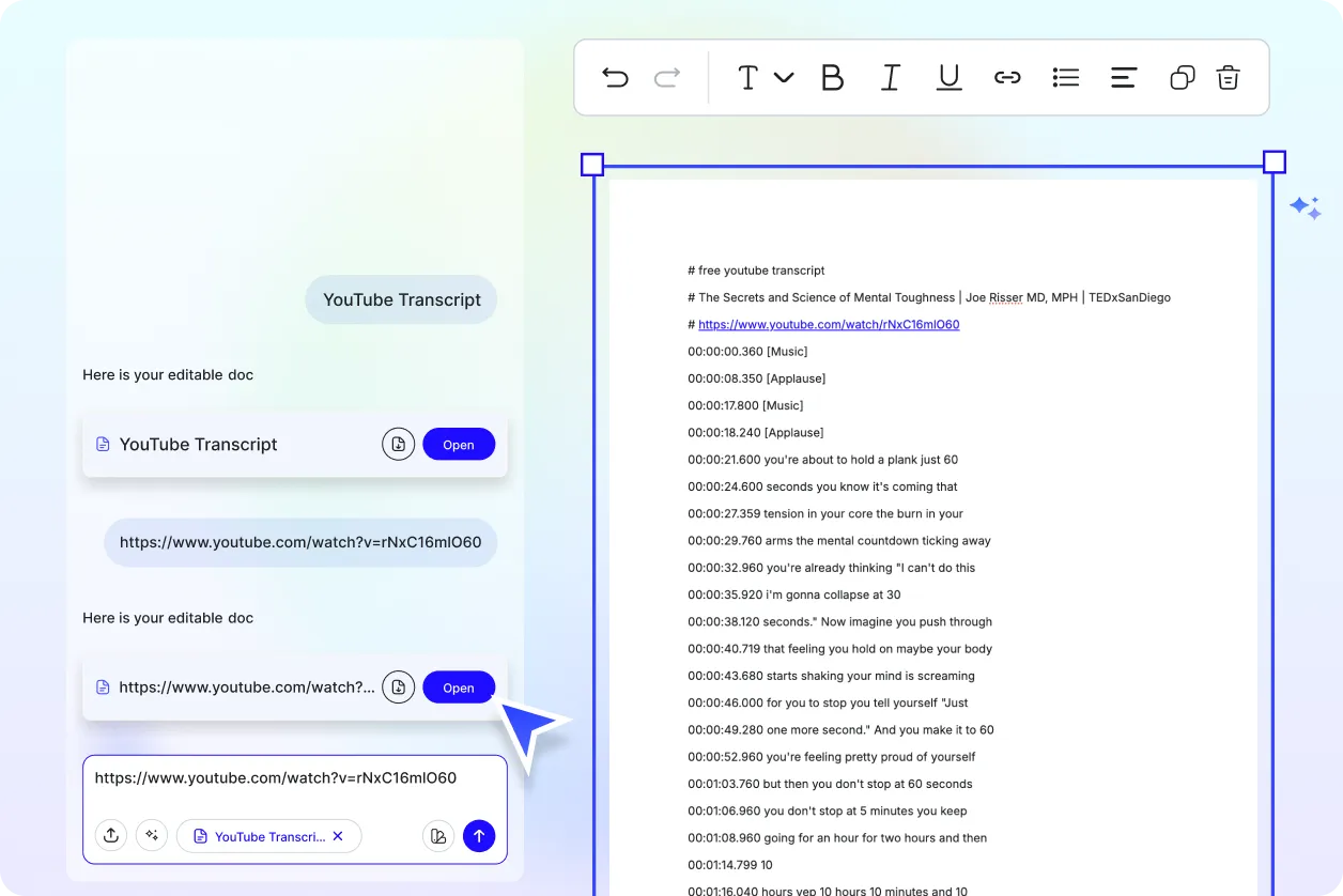 Free AI YouTube Transcript Generator, Free YouTube Transcript Maker Online